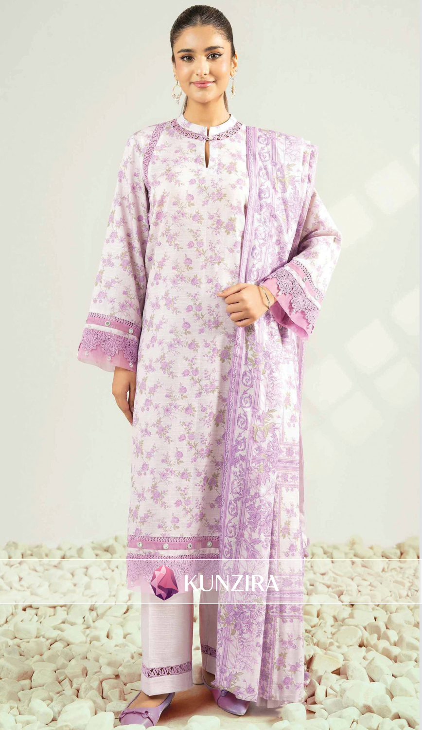 Lilac Printed Khaddar